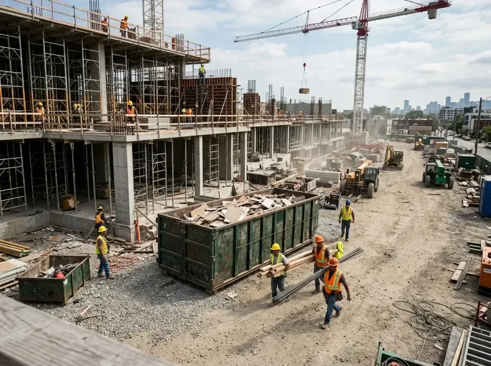 commercial-construction-site-w-002 — frequently asked questions, Low Cost Construction Dumpster Rental in West Orange, TX